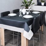 Obrus Rodos – Grafit/Czarny