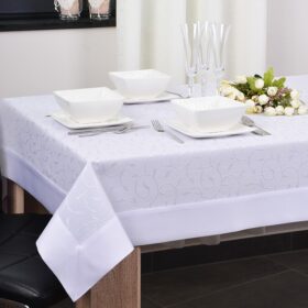 Obrus Clematis – Biały