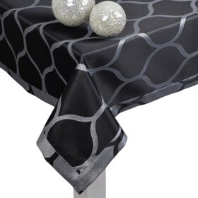 Obrus Casablanca Lux Czarno-Srebrny