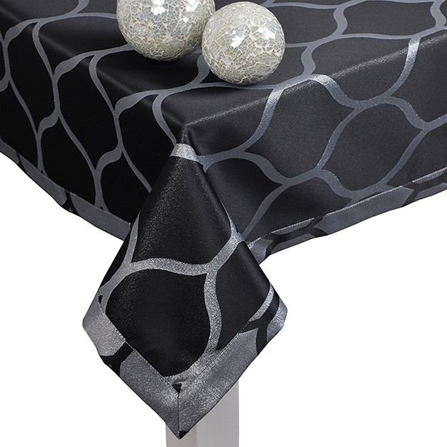 Obrus Casablanca Lux Czarno-Srebrny Obrus Casablanca Lux Czarno-Srebrny