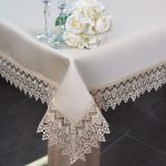 Obrus z Gipiurą 114 – Beżowy Obrus z Gipiurą 114 – Beżowy