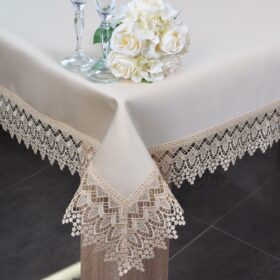 Obrus z Gipiurą 114 – Beżowy Obrus z Gipiurą 114 – Beżowy