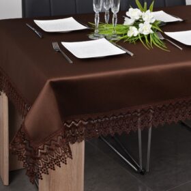 Obrus z Gipiurą 114 - Brązowy