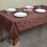 Obrus z Gipiurą 127 – Brązowy Obrus z Gipiurą 127 – Brązowy