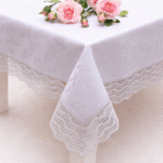 Obrus z Gipiurą 127 – Biały Fala