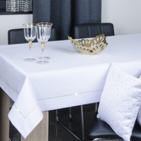 Obrus Glamour – Biały/złoty