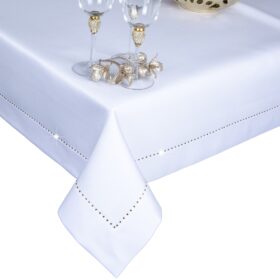Obrus Glamour – Biały/złoty Obrus Glamour – Biały/złoty