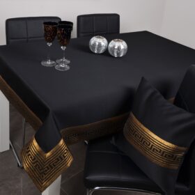 Obrus Rodos Lux – Czarny-Złoto