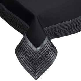 Obrus Rodos Lux – Czarny-Srebro