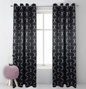 Zasłona Casablanca – Czarny Srebro Zasłona Casablanca – Czarny Srebro