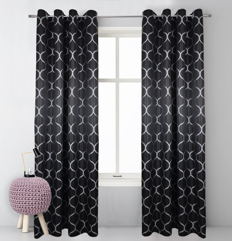 Zasłona Casablanca – Czarny Srebro Zasłona Casablanca – Czarny Srebro