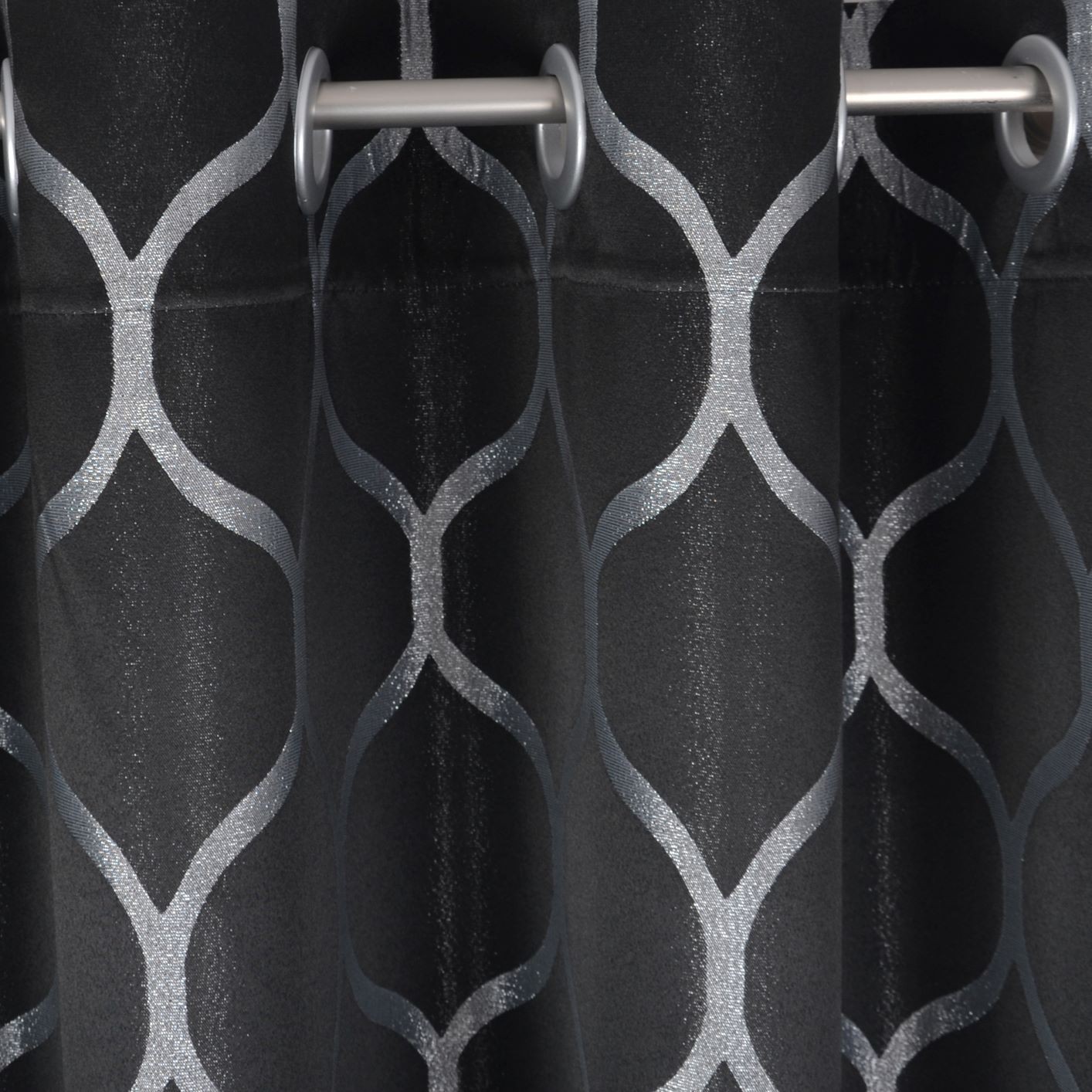 Zasłona Casablanca – Czarny Srebro Zasłona Casablanca – Czarny Srebro