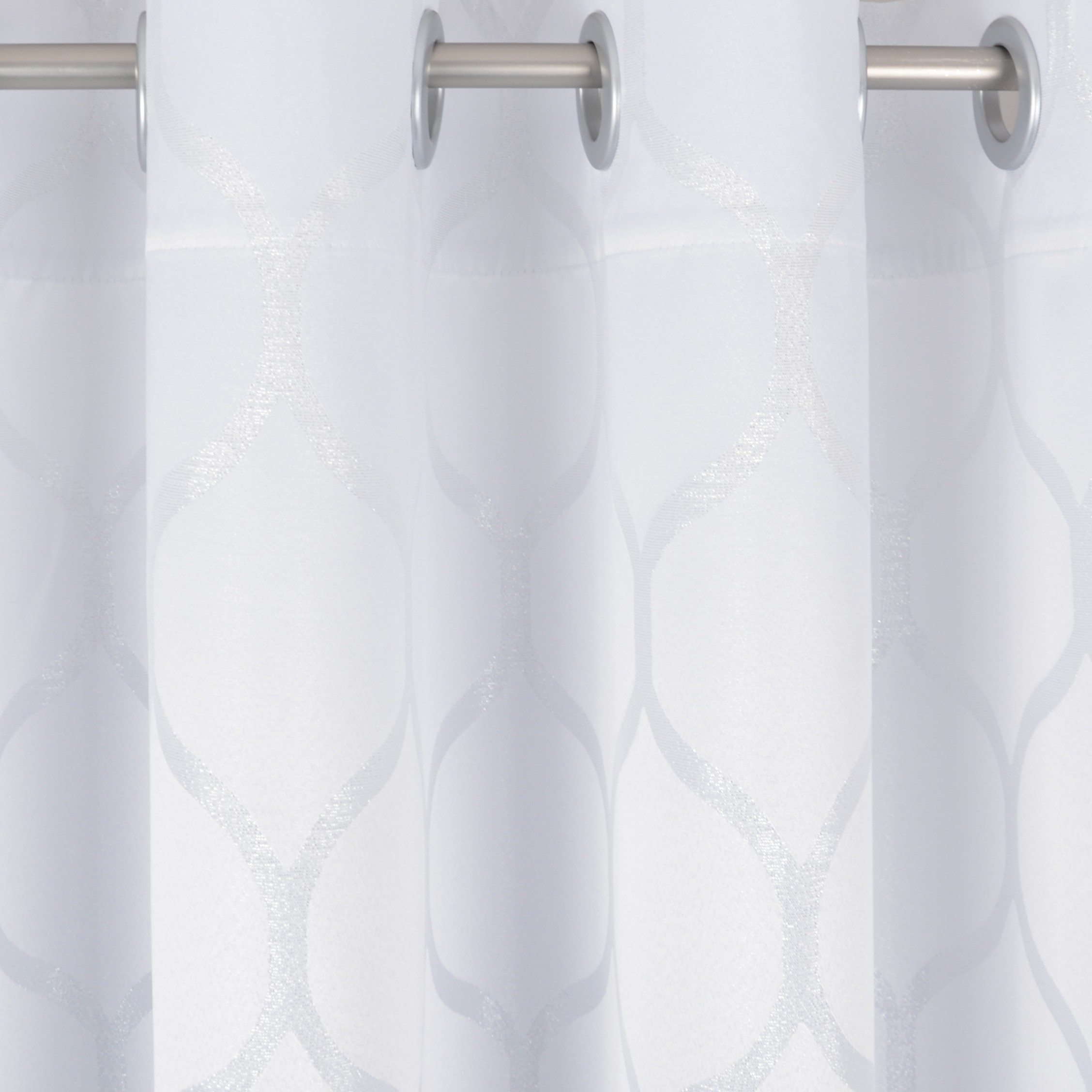 Zasłona Casablanca – Biały Srebro Zasłona Casablanca – Biały Srebro