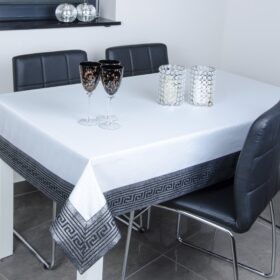 Obrus Rodos Lux Brokat – Srebro