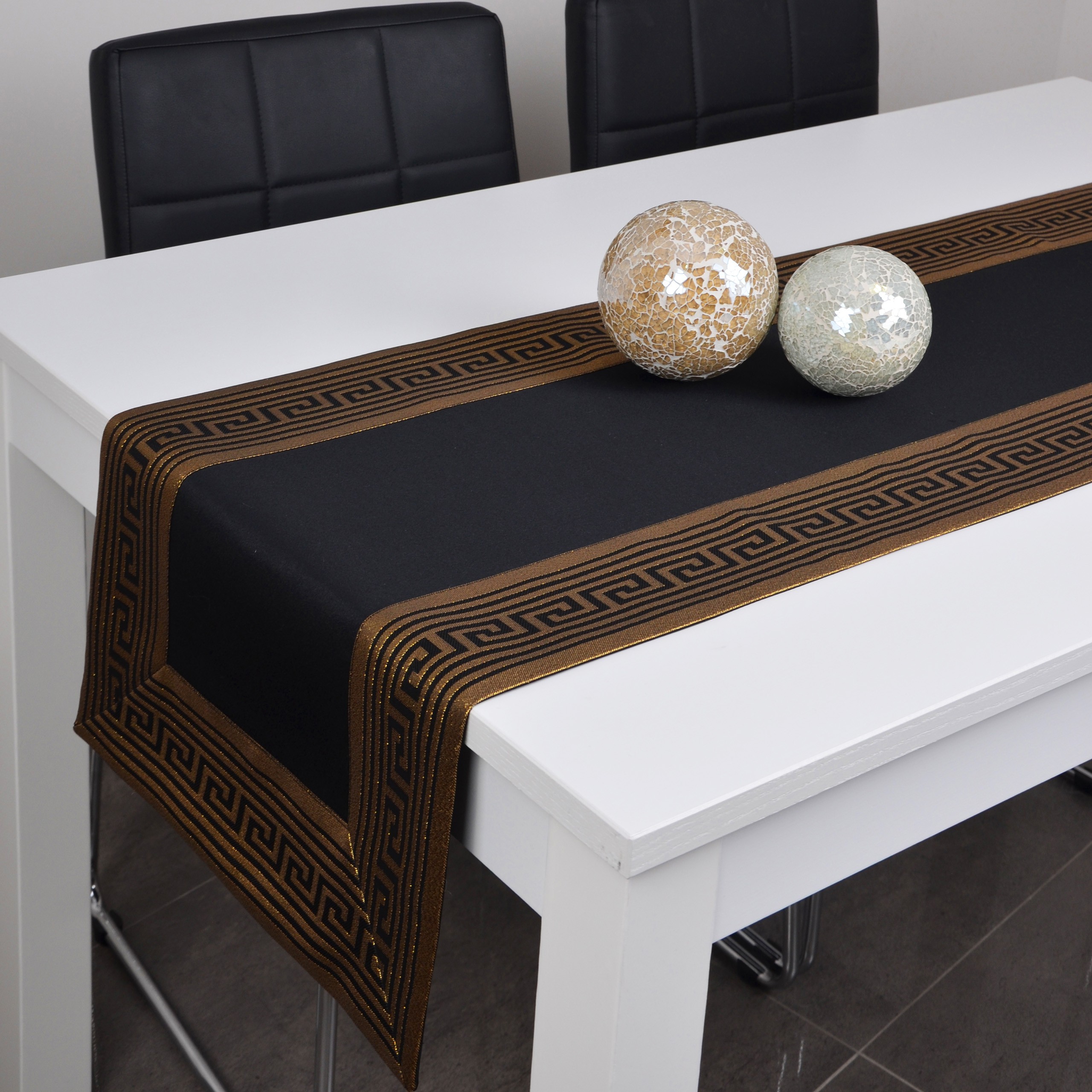 Bieżnik Rodos Lux – Czarny Złoto Bieżnik Rodos Lux – Czarny Złoto