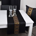 Bieżnik Werona – Biały ze srebrną nitką