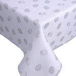 Obrus Gold Silver Jajka – Biały Srebro