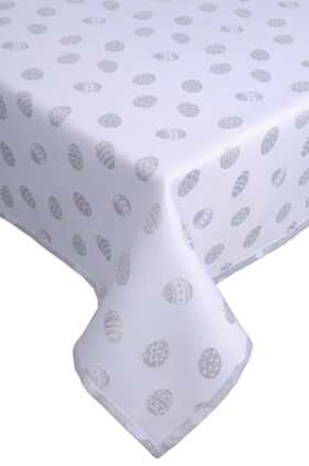 Obrus Gold Silver Jajka – Biały Srebro Obrus Gold Silver Jajka – Biały Srebro