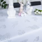 Obrus Gold Silver Zajączek – Biały Srebro