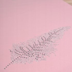 Pas Liść – Pudrowy róż Srebro Pas Liść – Pudrowy róż Srebro