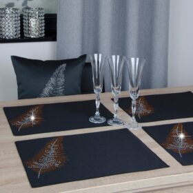 Podkładki Liść – Czarny Złoto