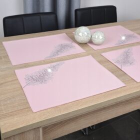 Podkładki Liść - Pudrowy Róż