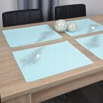 Podkładki Liść – Mięta Srebro