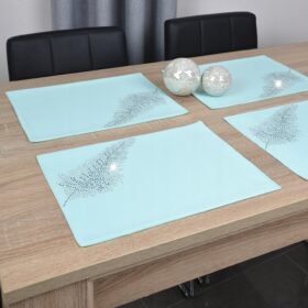 Podkładki Liść - Mięta Srebro