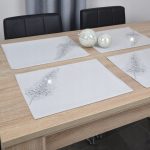 Podkładki Liść – Turkus Srebro