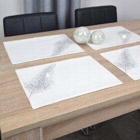 Podkładki Liść - Ekri Srebro