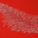 Podkładki Liść – Czerwony Srebro Podkładki Liść – Czerwony Srebro