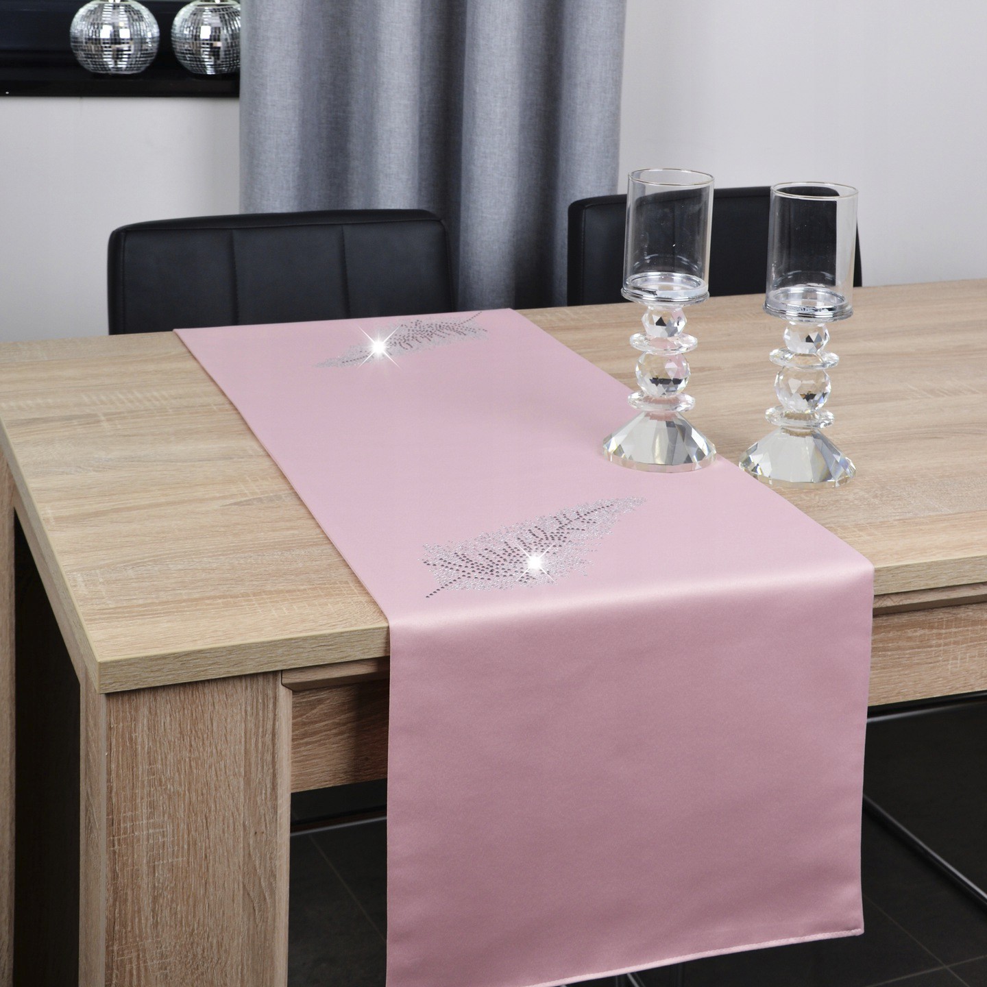 Pas Liść – Pudrowy róż Srebro Pas Liść – Pudrowy róż Srebro