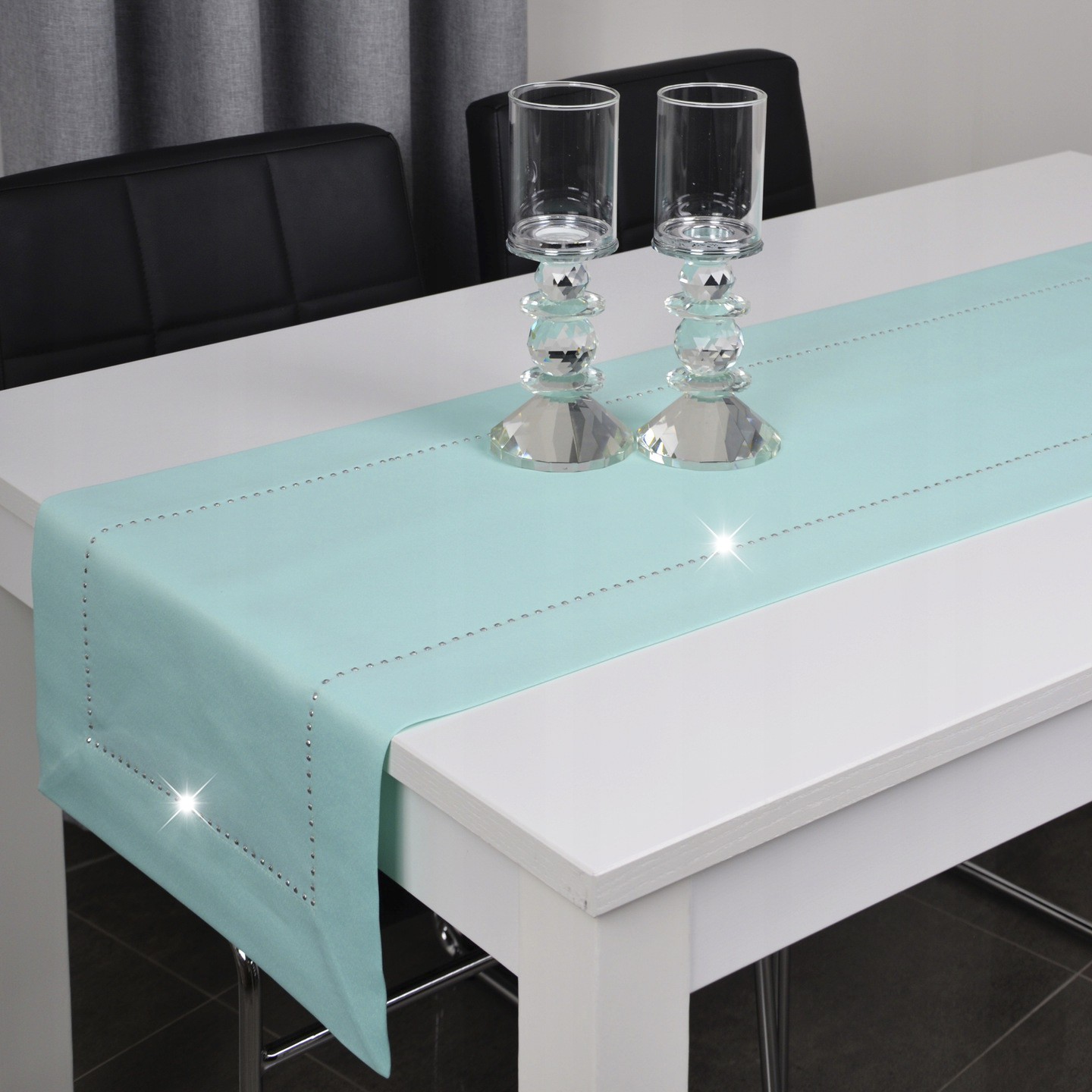 Bieżnik Glamour – Miętowy Bieżnik Glamour – Miętowy