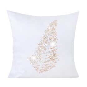 Poszewka Liść - Biały złoto