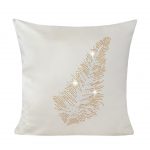 Poszewka Liść – Beż Złoto