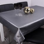 Obrus Kropki Lux – Czarno-Srebrny Obrus Kropki Lux – Czarno-Srebrny