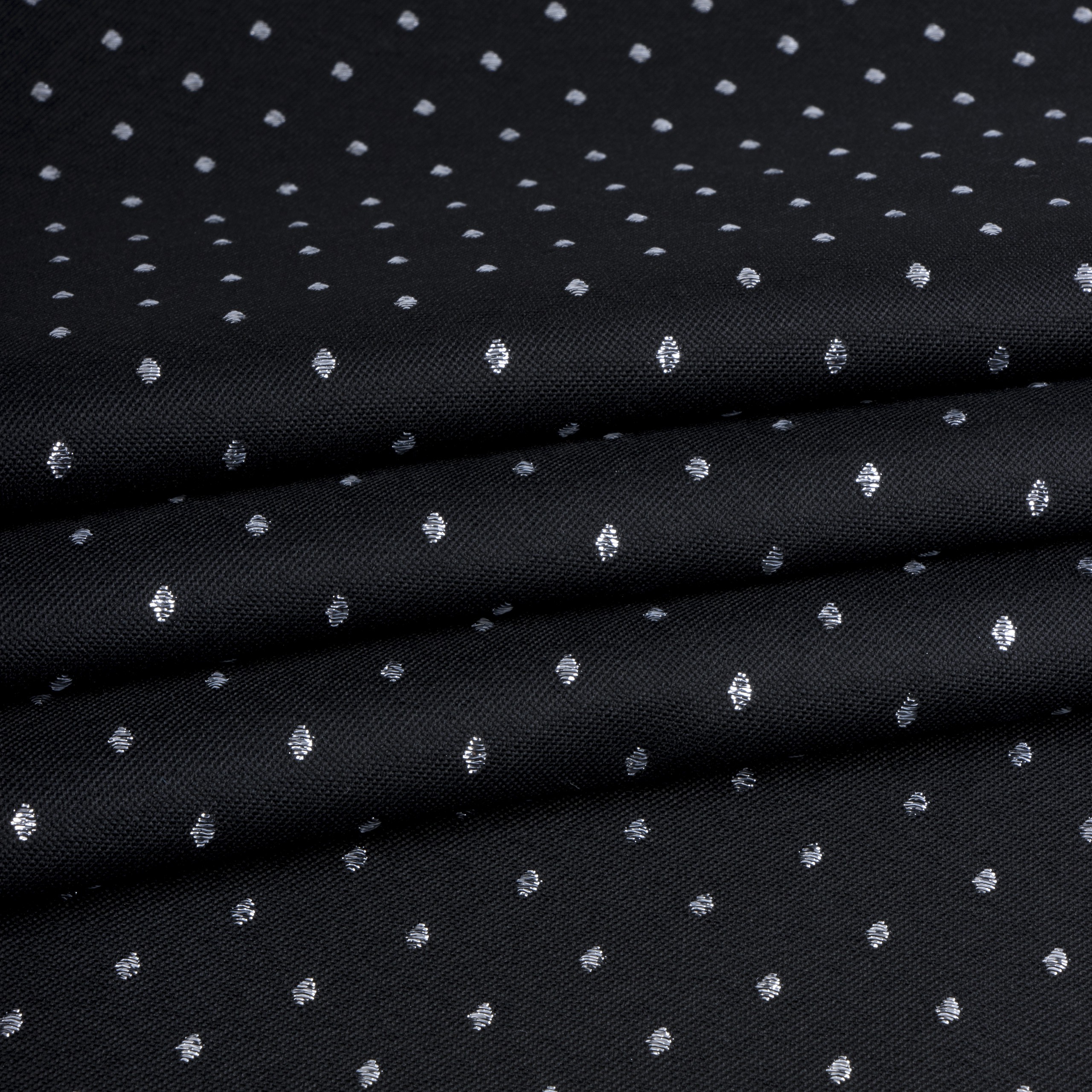 Obrus Kropki Lux – Czarno-Srebrny Obrus Kropki Lux – Czarno-Srebrny