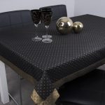 Obrus Kropki Lux – Czarno-Złoty Obrus Kropki Lux – Czarno-Złoty