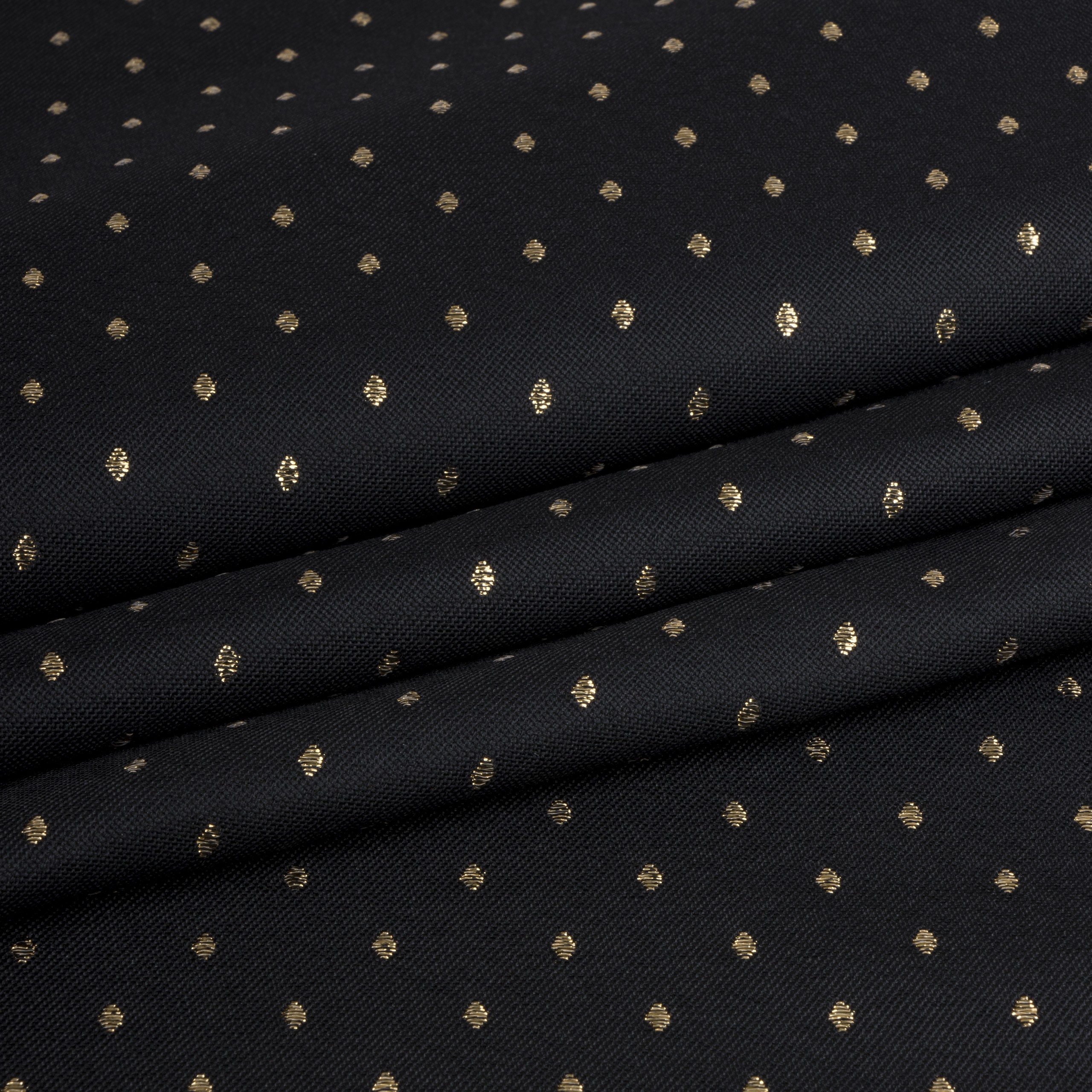 Obrus Kropki Lux – Czarno-Złoty Obrus Kropki Lux – Czarno-Złoty