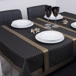 Bieżnik Kropki Lux – Czarno-Złoty Bieżnik Kropki Lux – Czarno-Złoty