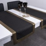 Bieżnik Kropki Lux – Czarno-Złoty Bieżnik Kropki Lux – Czarno-Złoty