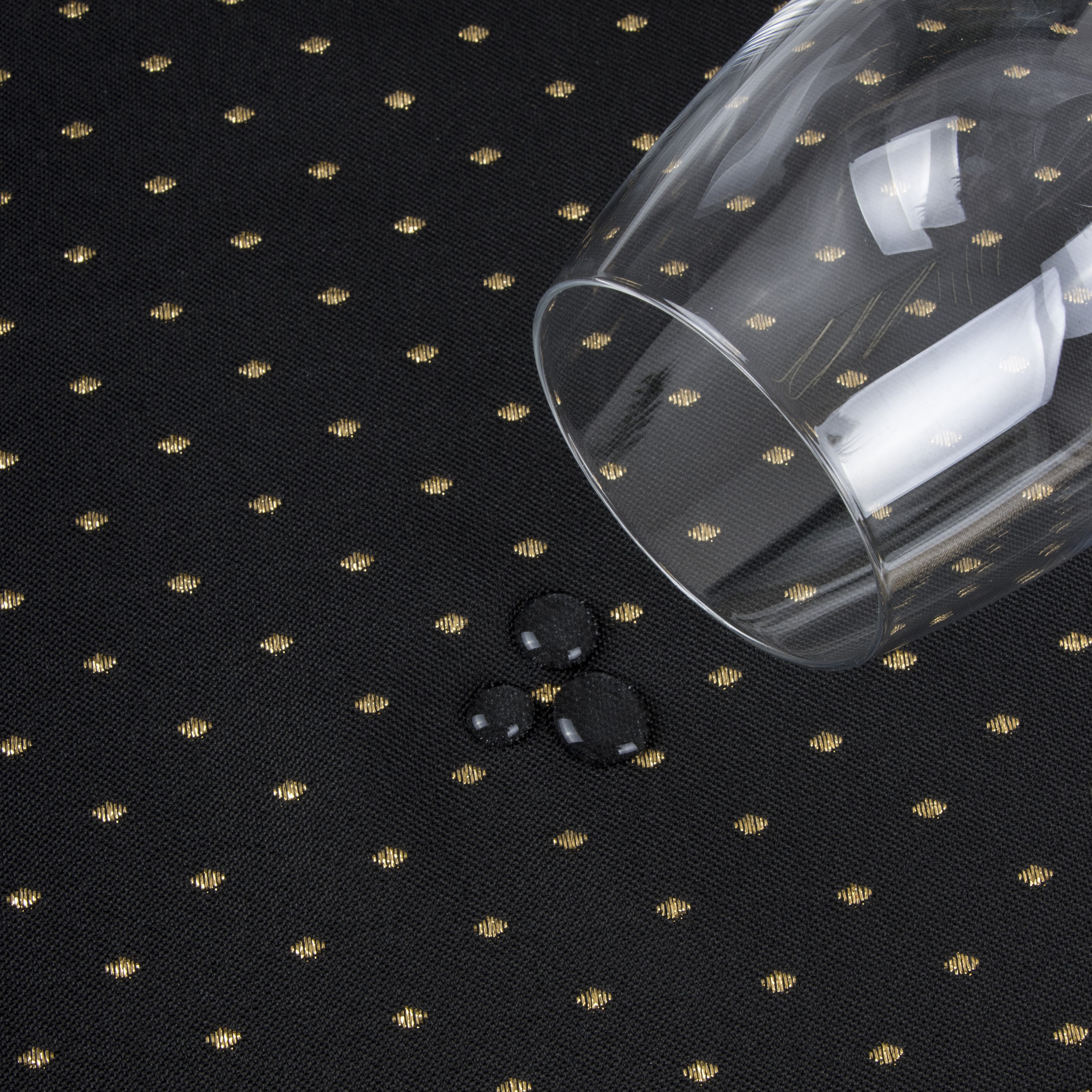 Bieżnik Kropki Lux – Czarno-Złoty Bieżnik Kropki Lux – Czarno-Złoty