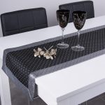 Bieżnik Kropki Lux – Czarno-Złoty