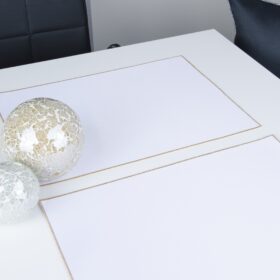 Podkładki Lux – Biel Złoto