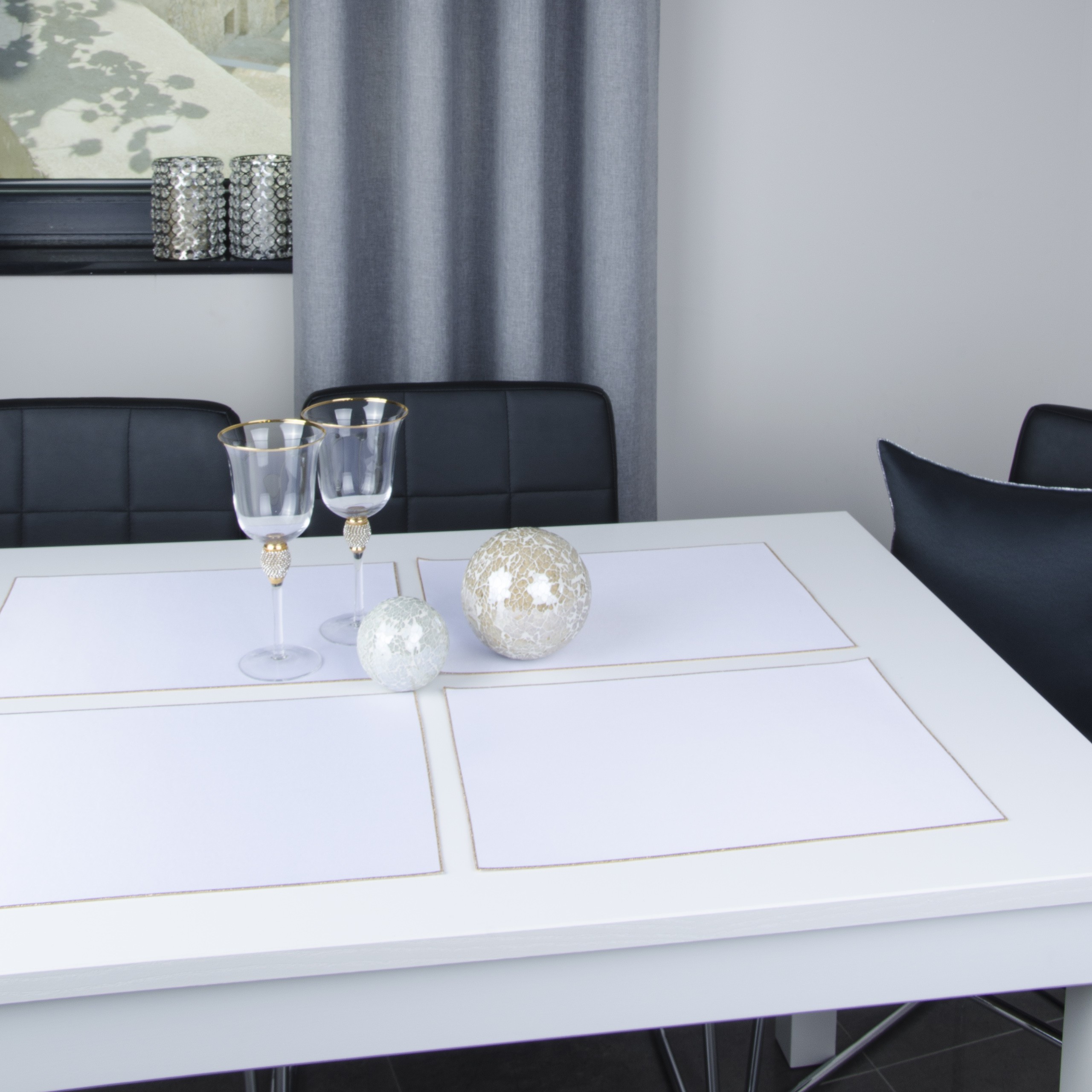 Podkładki Lux – Biel Złoto Podkładki Lux – Biel Złoto