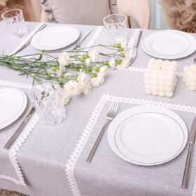 Podkładki Malaga – Szary - Prostokąt, 30x42 - 2 szt., Szary