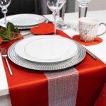 Bieżnik Cyrkonia – Czerwień ze srebrnym Bieżnik Cyrkonia – Czerwień ze srebrnym