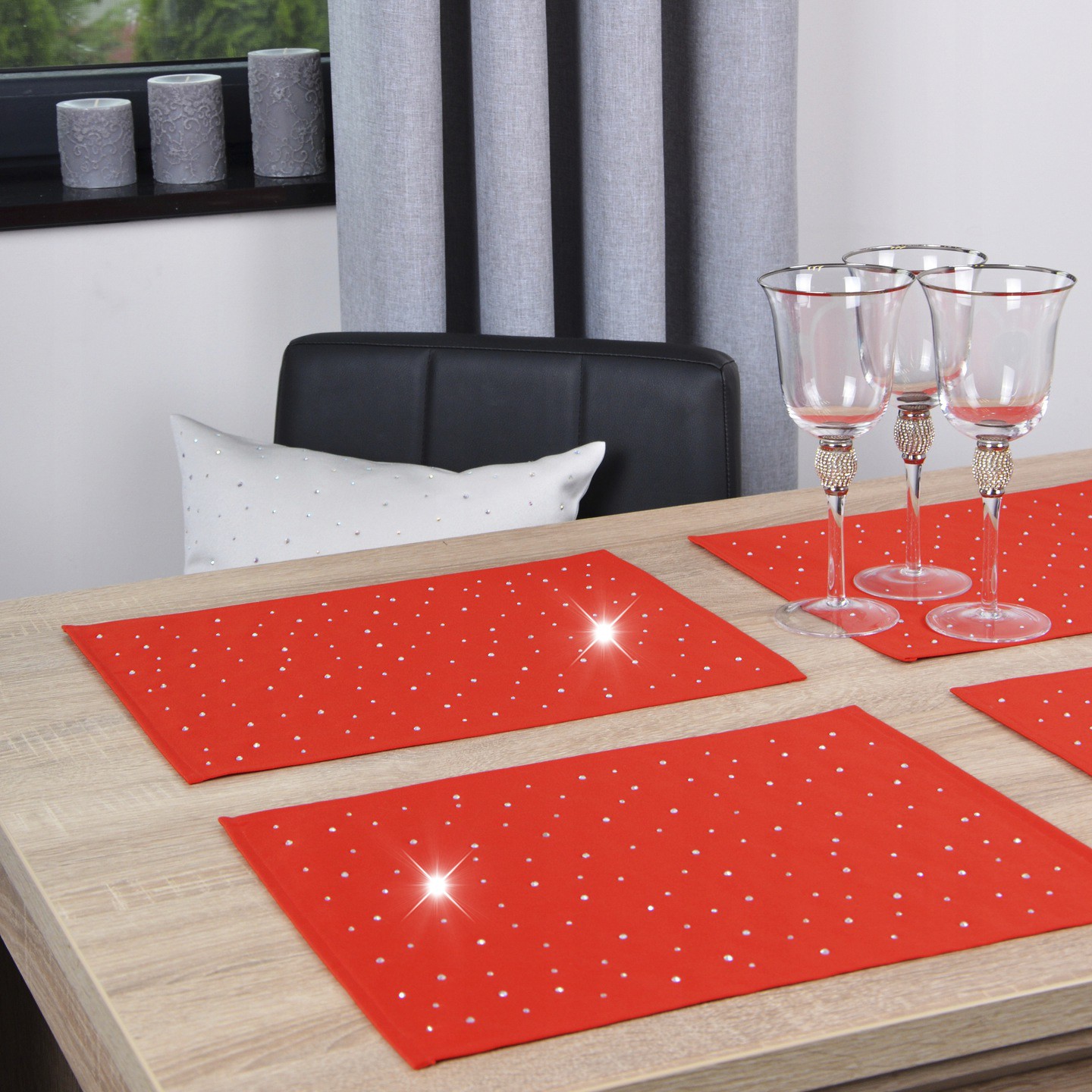 Podkładki Szafir – Czerwony Podkładki Szafir – Czerwony