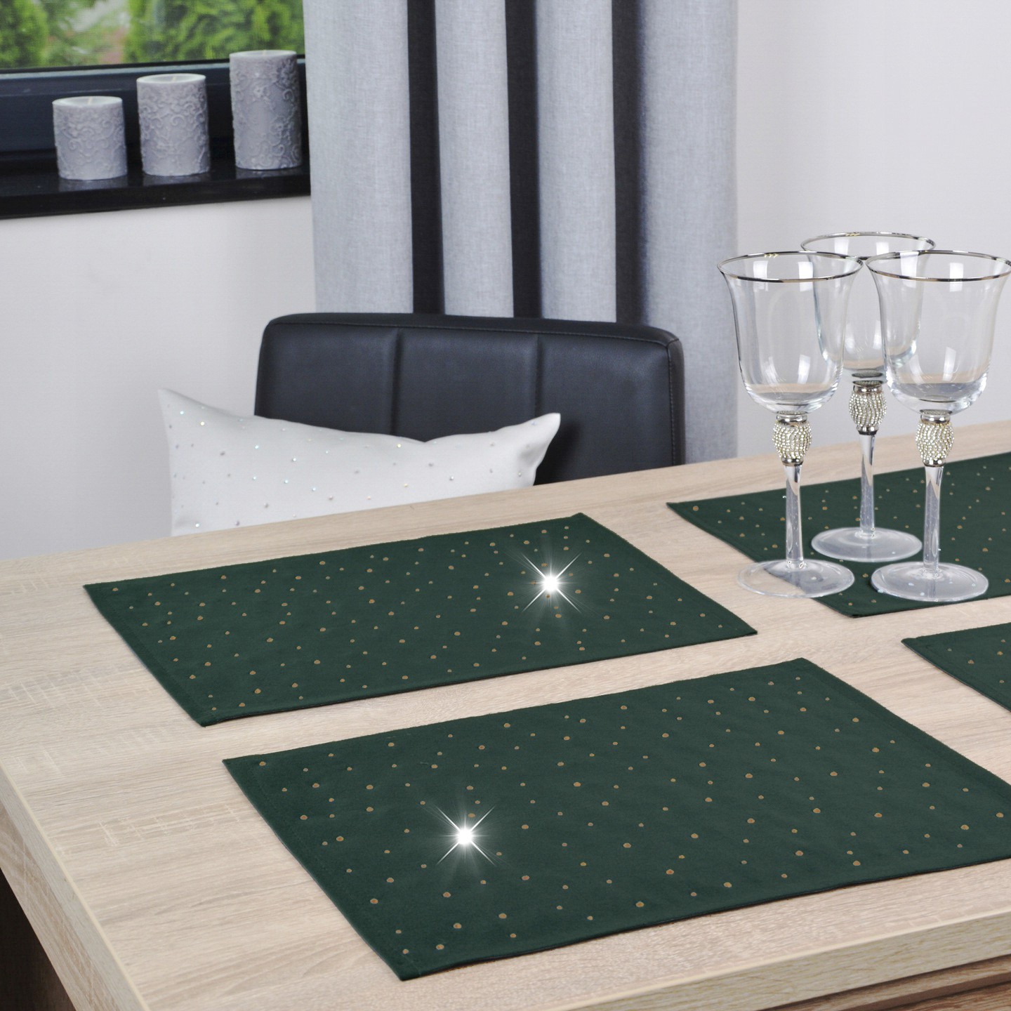 Podkładki Szafir Złote Dżety – Zielony Ciemny Podkładki Szafir Złote Dżety – Zielony Ciemny