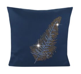 Poszewka Liść – Granatowy Złoto